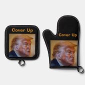 Trump/Cover Up Oven Mitt & Pot Holder 鍋つかみ&鍋敷きセット (正面)