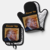 Trump/Cover Up Oven Mitt & Pot Holder 鍋つかみ&鍋敷きセット (正面/裏面)