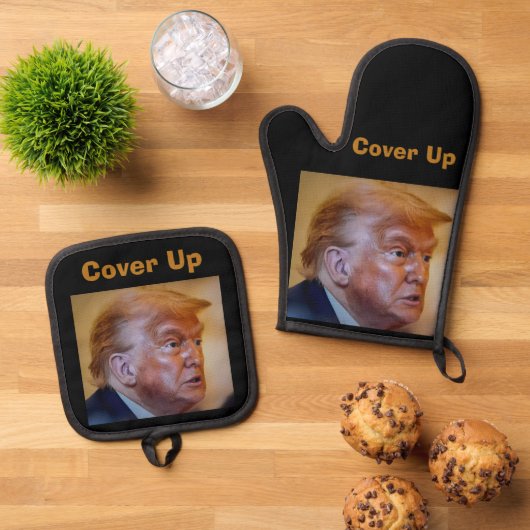 Trump/Cover Up Oven Mitt & Pot Holder 鍋つかみ&鍋敷きセット (トップダウン)