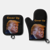 Trump/Cover Up Oven Mitt & Pot Holder 鍋つかみ&鍋敷きセット (正面)