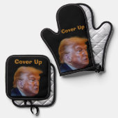 Trump/Cover Up Oven Mitt & Pot Holder 鍋つかみ&鍋敷きセット (正面/裏面)