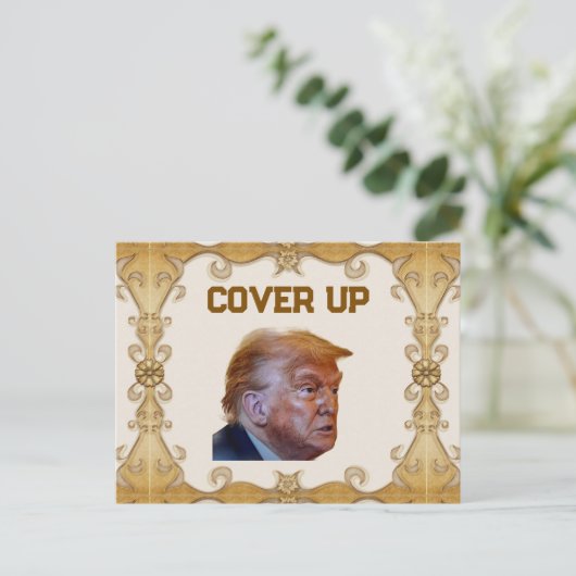 Trump Cover Up Postcard ポストカード (スタンド正面)