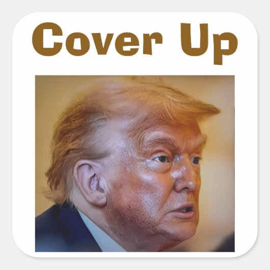Trump/Cover Up Sticker スクエアシール (正面)