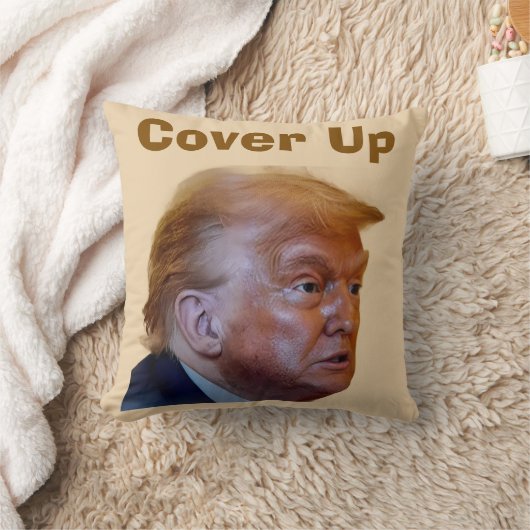 Trump/Cover Up Throw Pillow クッション (ブランケット)