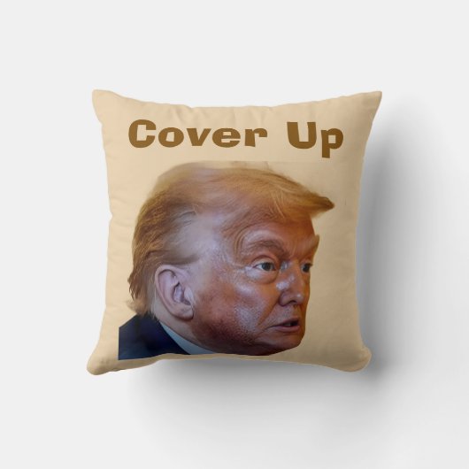 Trump/Cover Up Throw Pillow クッション (裏面)