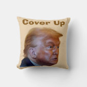 Trump/Cover Up Throw Pillow クッション (正面)