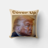 Trump/Cover Up Throw Pillow クッション (正面)
