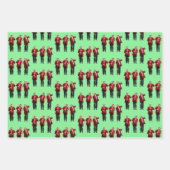 Trump Dance Christmas Gift Wrap ラッピングペーパーシート (正面3)