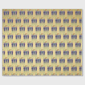 Trump Dance , Funny Trump Santa Claus Dance Gold  ラッピングペーパー (フラット)