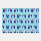 Trump Dance Gift Wrap, Funny Trump Santa Hat Dance ラッピングペーパーシート (正面3)