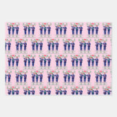 Trump Dance Gift Wrap, Funny Trump Santa Hat Dance ラッピングペーパーシート (正面2)