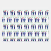 Trump Dance Gift Wrap, Funny Trump Santa Hat Dance ラッピングペーパーシート (正面)