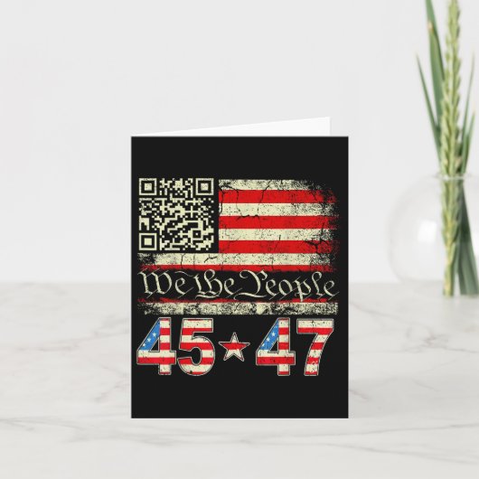 Trump Dance Troll Qr Funny Trump Dance Code Retro カード (正面)