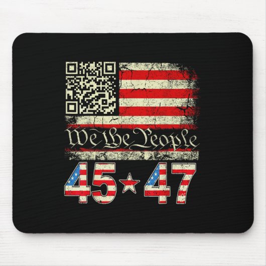 Trump Dance Troll Qr Funny Trump Dance Code Retro  マウスパッド (正面)