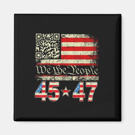 Trump Dance Troll Qr Funny Trump Dance Code Retro  マグネット (正面)