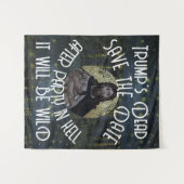 Trump Dead After Party in Hell It will be Wild タペストリー (正面(横))