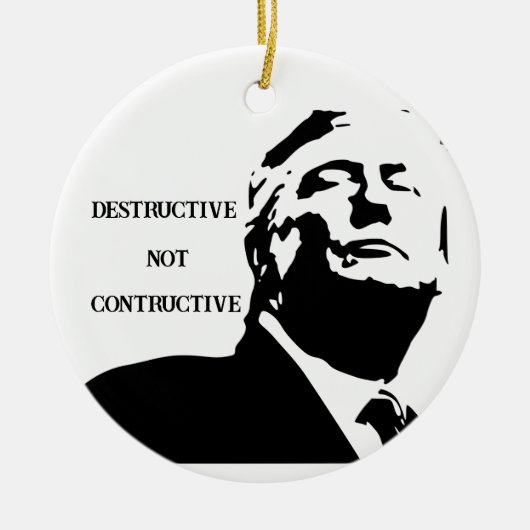 Trump/Destructive Ceramic Ornament セラミックオーナメント (正面)