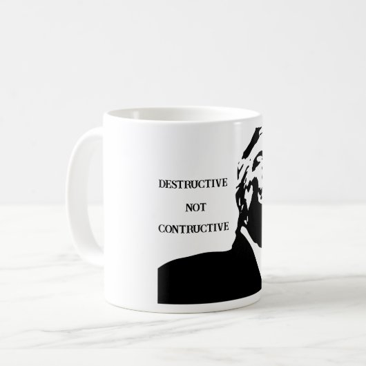 Trump/Destructive Not Constructive Coffee Mug コーヒーマグカップ (正面左)