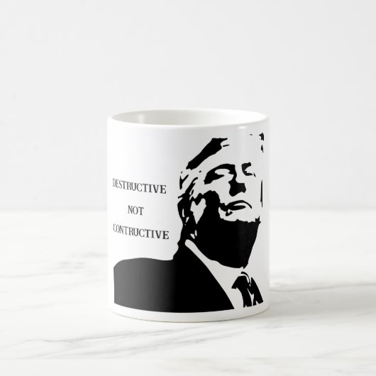 Trump/Destructive Not Constructive Coffee Mug コーヒーマグカップ (中央)