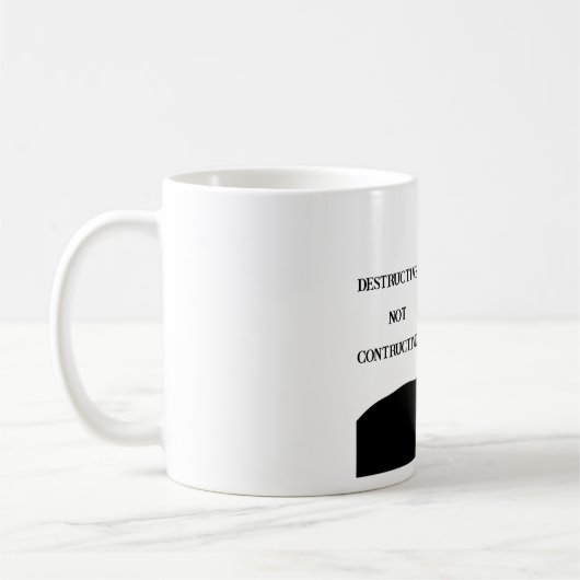 Trump/Destructive Not Constructive Coffee Mug コーヒーマグカップ (左)