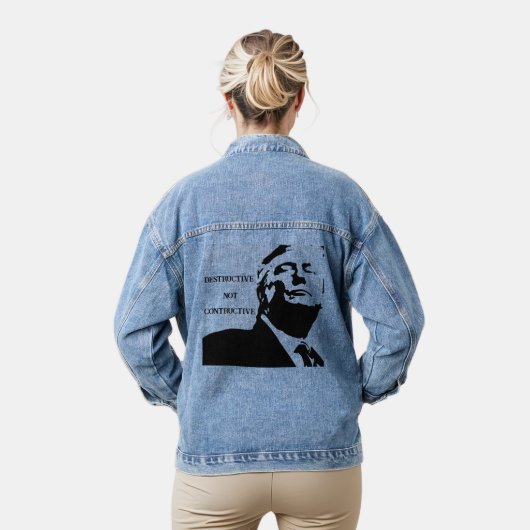 Trump/Destructive Not Constructive Denim Jacket デニムジャケット (モデル)