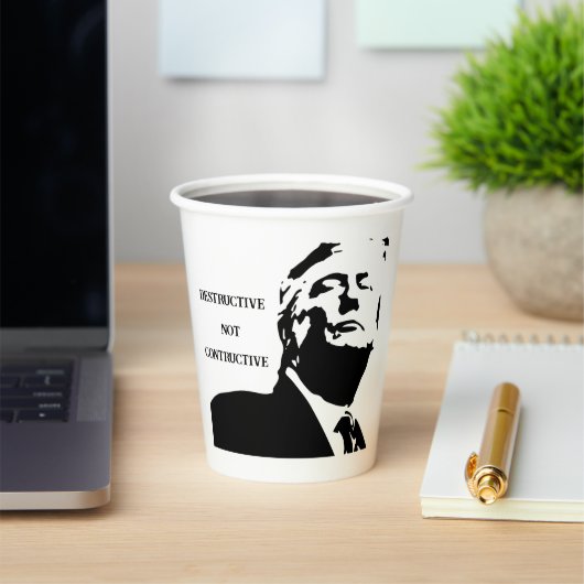 Trump/Destructive Not Constructive Paper Cup 紙コップ (インサイチュ)