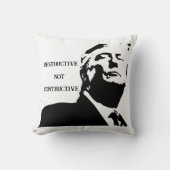 Trump/Destructive Not Constructive Throw Pillow クッション (正面)