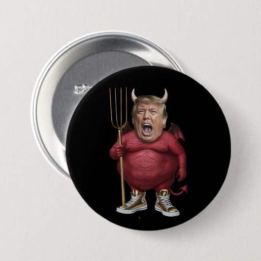 Trump Devil Button 缶バッジ (正面&裏面)