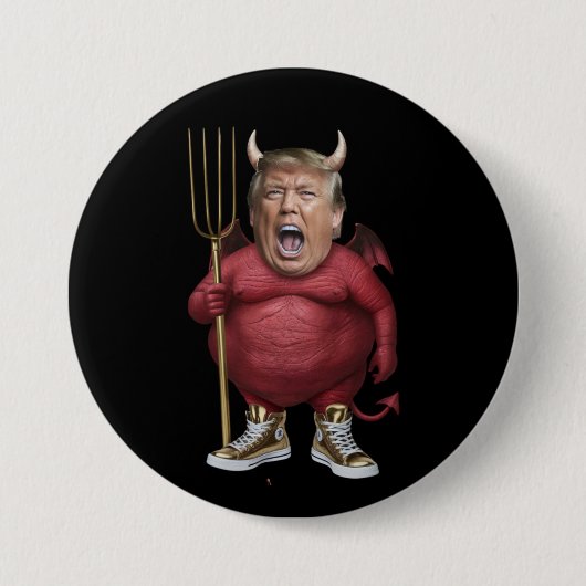 Trump Devil Button 缶バッジ (正面)