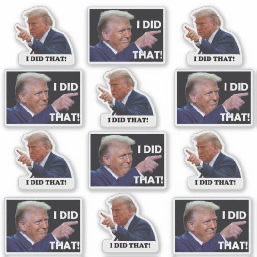 Trump did it 12 sticker sheet シール (正面)