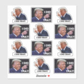 Trump did it 12 sticker sheet シール (シート)