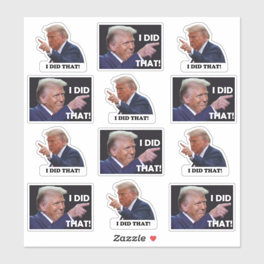 Trump did it 12 sticker sheet シール (シート)
