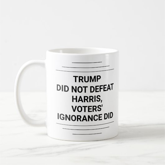 Trump Did Not Defeat Harris コーヒーマグカップ (左)