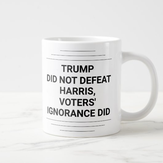 Trump Did Not Defeat Harris ジャンボコーヒーマグカップ (右)