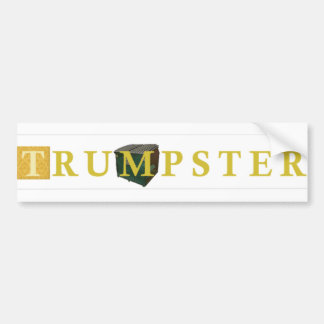 Trump Dumpster Stecker 2 —金ゴールド澄ん、 バンパーステッカー