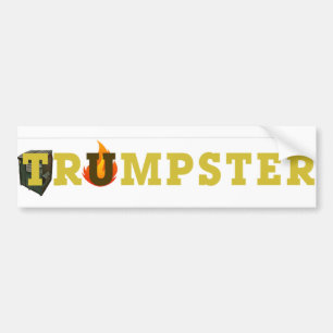 Trump Dumpster Stecker 3 —金ゴールド澄ん、 バンパーステッカー