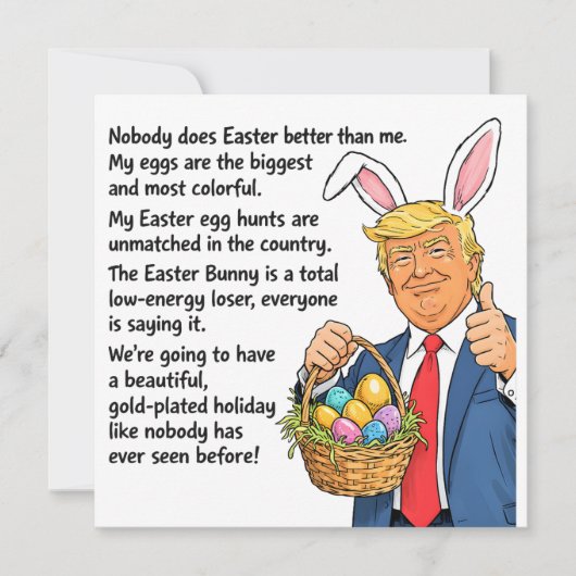 Trump Easter Funny Political Satire シーズンカード (正面)