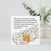 Trump Easter Funny Political Satire Holiday シーズンカード (スタンド正面)