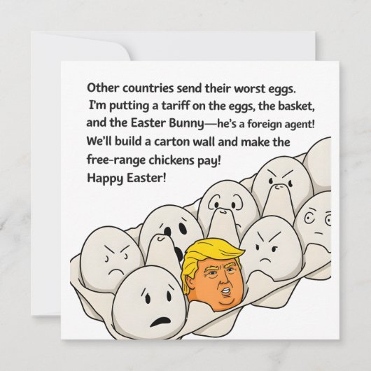 Trump Easter Funny Political Satire Holiday シーズンカード (正面)