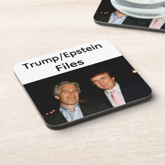 Trump/Epstein Files Beverage Coaster コースター (左側)