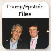 Trump/Epstein Files Beverage Coaster コースター (正面)