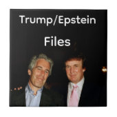 Trump/Epstein Files Ceramic Tile タイル (正面)