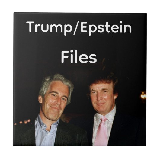 Trump/Epstein Files Ceramic Tile タイル (正面)