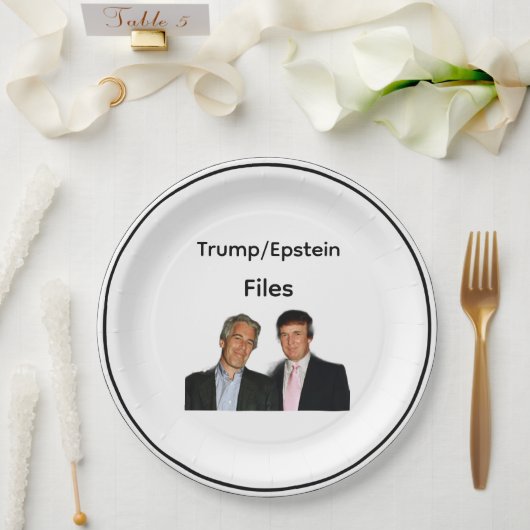 Trump/Epstein Files Paper Plate ペーパープレート (ウェディング)