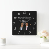 Trump/Epstein Files Wall Clock スクエア壁時計 (ホーム)