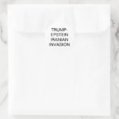 TRUMP-EPSTEIN IRAN INVASION Hankamer Artjunkhaus  ラウンドシール (バッグ)