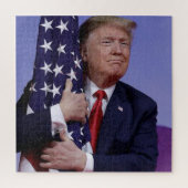 Trump Flag Hugger ジグソーパズル (縦)