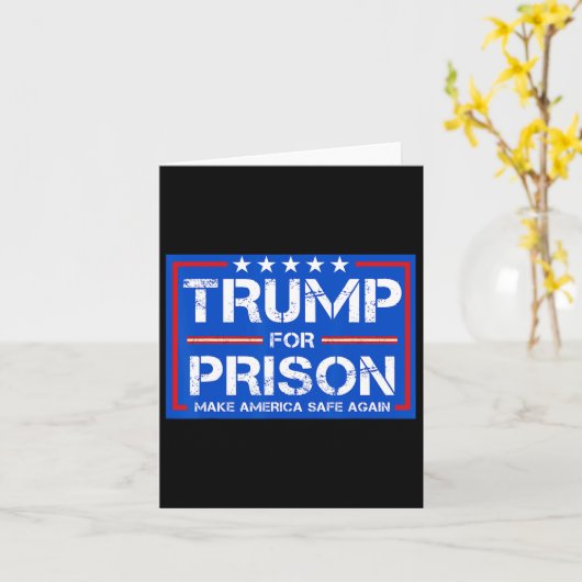 Trump For Prison 2025 Funny Trump 2  カード (黄色い花)