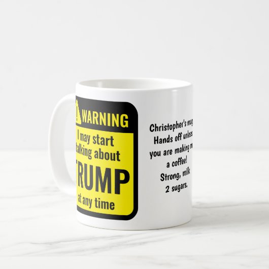 Trump Funny Personalized コーヒーマグカップ (正面左)