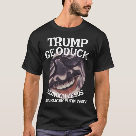 Trump Geoduck Eunuch Jesus Republican Pee Party Tシャツ (正面)